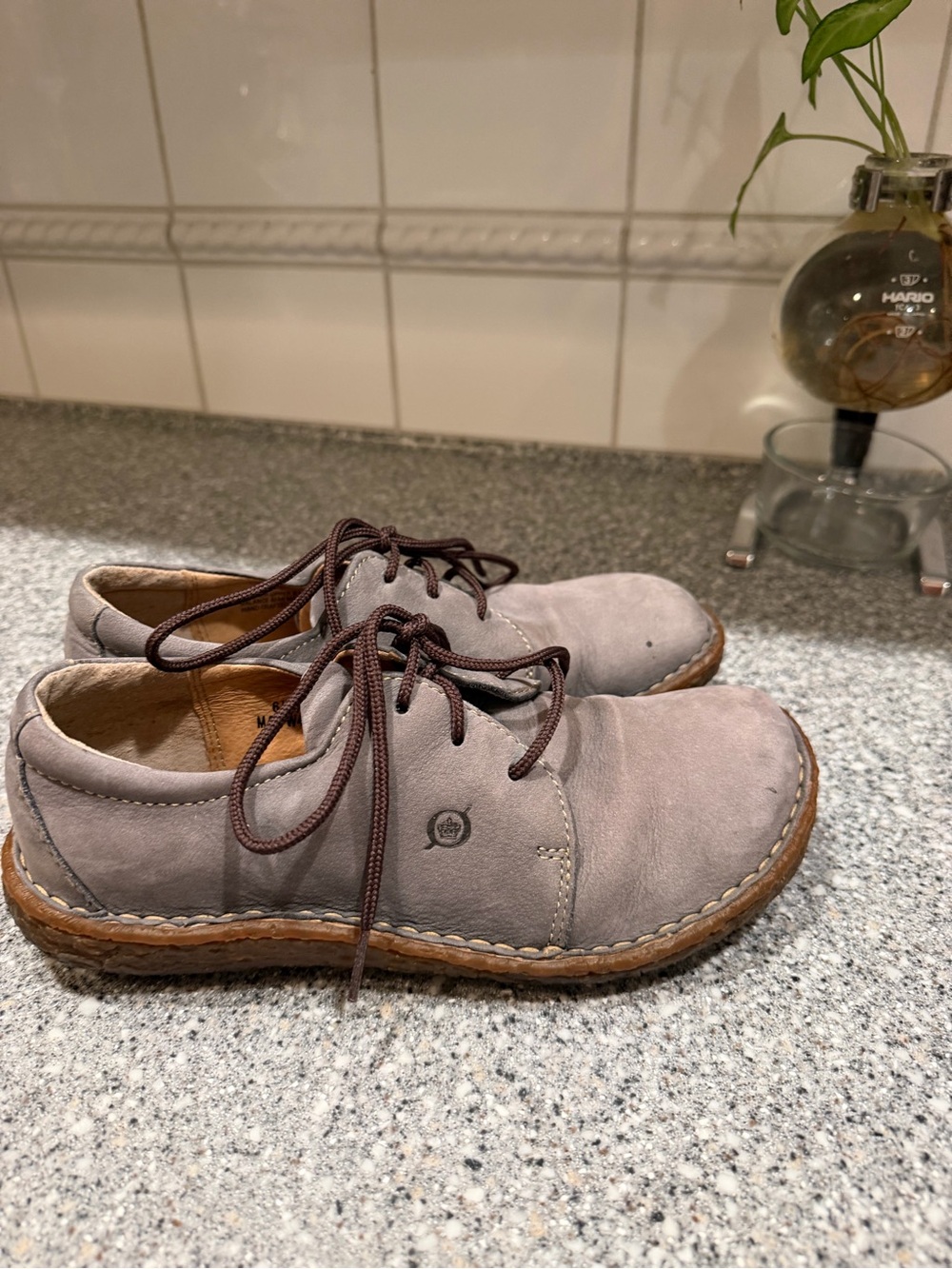 Born Oxford Shoes Brown Leather Casual Flats  Women's Size 6.5 Tree Soles